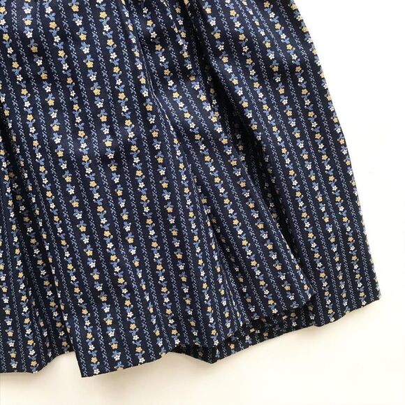 Vintage Navy blue floral stripe dress EUC fits like 2/3T - Picture 4 of 7